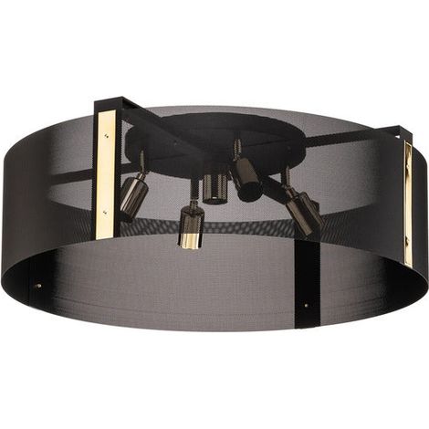 [GEBRAUCHT] B-Ware Euluna Deckenleuchte Lampe Etro Beleuchtung schwarz gold Stahl Ø 70 cm E27 LED (1/2)