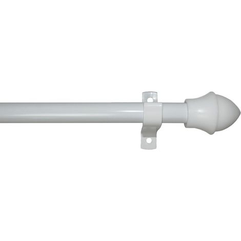 Secodir – Tringle à rideau extensible 125-215 cm – Métal robuste – Ø12/10 mm – Fixation murale avec supports en métal (1/3)