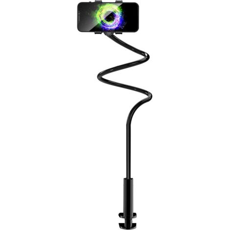 1 Support téléphone, bras articulé aluminium, pince silicone, épaisseur 19,8 mm, pour lit bureau voiture (1/5)