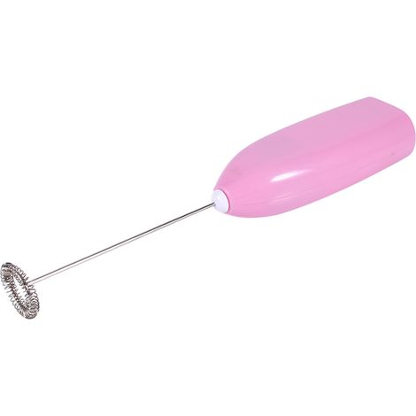 Mousseur à lait électrique de cuisine avec poignée, mousseur à café, fouet, agitateur rose (1/5)