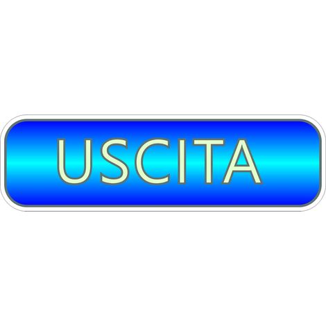 Targhetta Adesiva 3D Fotoluminescente "Uscita"