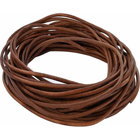 Cordino in Pelle Marrone Chiaro Ø2,5 mm x 5 m Pelle vidaXL (1/5)