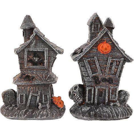 2 Stück Geisterhaus-Dekorationen für Halloween