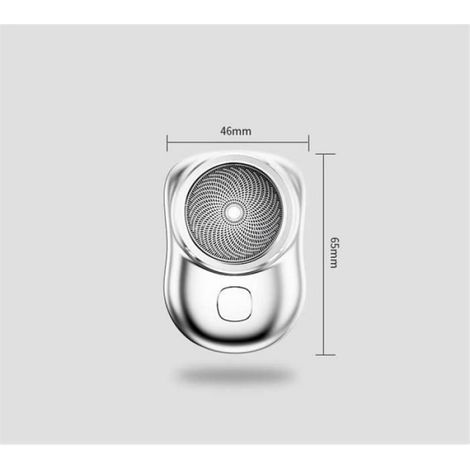 Mini rasoir électrique portable de poche pour homme, rasoir rechargeable USB, rasoir électrique humide et sec, utilisation fa[O1433] (1/4)