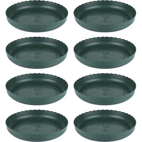 8 Pièces Bac à Goutte Plantes D'intérieur Soucoupe pour Plantes De Jardin Plateau De Pot De Fleur Fournitures De Jardin Petite Soucoupe Végétale Bac à Fond en Pot Green (1/5)