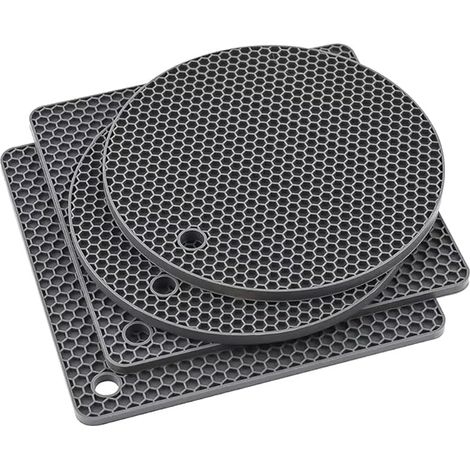 4PCS (gris)Coussin d'isolation thermique en silicone (1/5)