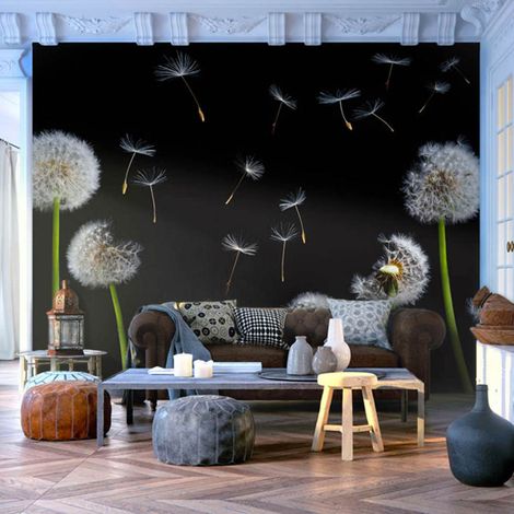 Papier peint pissenlits au vent - 250 x 193 cm