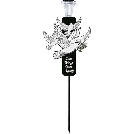 Lampe solaire Solaire Jardin Lampe & Herb Marker - étanche Black Piquet & LED - Decor & Plant Labeling (1/5)