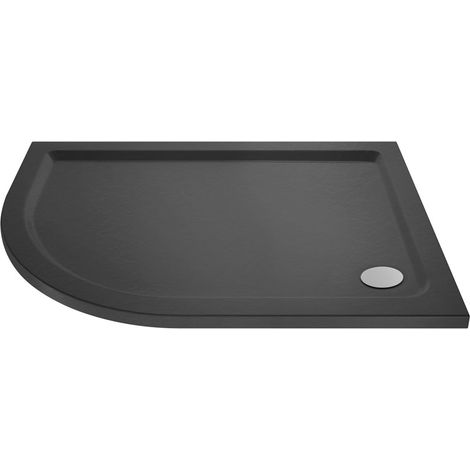 Slate Grey 1200x900mm LH Offset Quadrant Shower Tray - Jewel by Voda Design (1/2)
