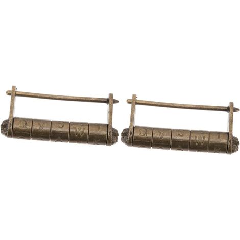 de 2 cadenas à combinaison antiques cadenas à code rétro (1/5)