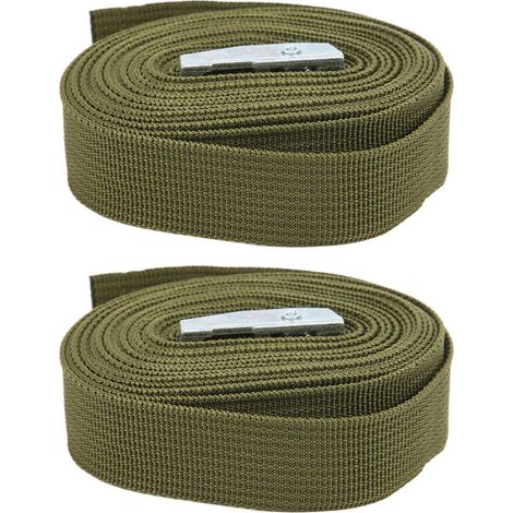 Sangles à bagages avec boucle en alliage de zinc, sangle épaisse, faciles à utiliser, pour l'emballage, la fixation de palettes et le transport de bagages (4 m / 13,1 pi). (1/5)