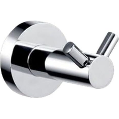 Wandhaken aus Messing, Handtuch- und Bademantelhaken, Chrom, Silber, 56,74 × 4,2 cm (1/4)