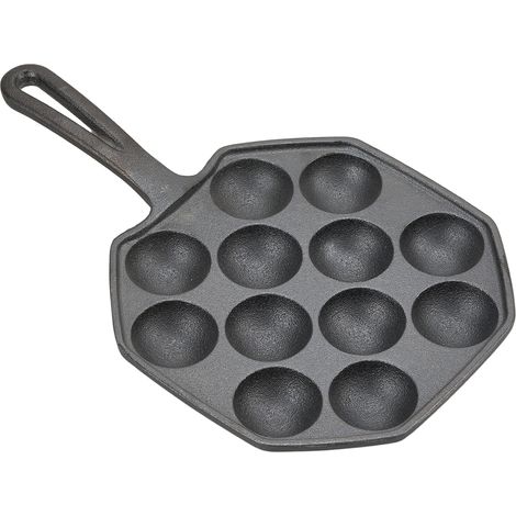 12-Hole Cast Iron Takoyaki Pan (1/5)