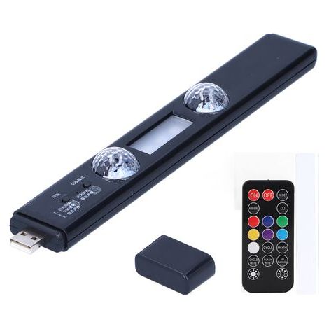 Lampe LED sans fil pour intérieur de voiture, télécommande, décoration lumineuse d'ambiance, fixation magnétique, kit de modification. (1/5)