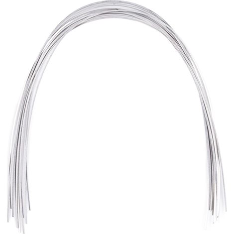 Fil orthodontique en acier inoxydable, 50 pièces, arc rectangulaire 0,18 x 0,22 pouce, pour mâchoire inférieure, élastique, résistant, usage dentaire professionnel (1/5)