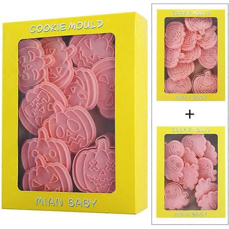Lot de 20 Emporte-Pièces Biscuits Pressables Série Halloween Cartoon (1/4)