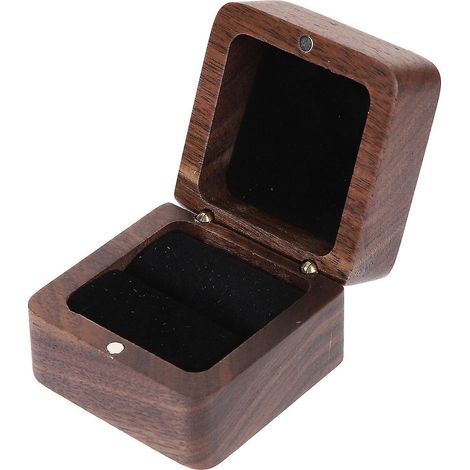HONORNIC - Boîte à bague de fiançailles, coffret cadeau à bijoux, boîte à bague d'amour, boîte à bague ancienne (1/3)