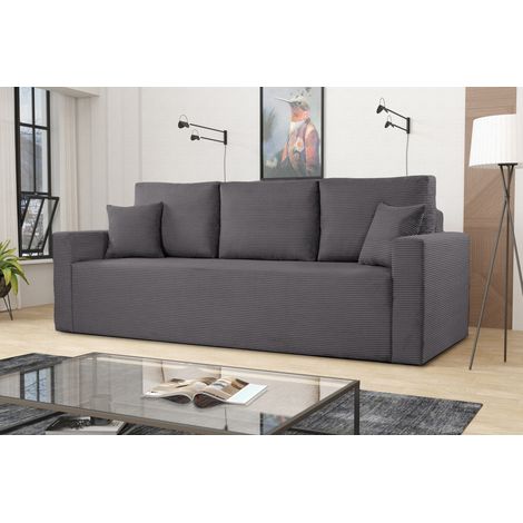 Modernes Sofa ZOOM mit Schlaffunktion Dunkelgrau (1/2)