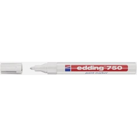 Edding 4-750049 Marker Nr. 49 Farbe Weiß – Spitze 2 bis 4 mm – geeignet für Glas, Metall, Kunststoff, Holz