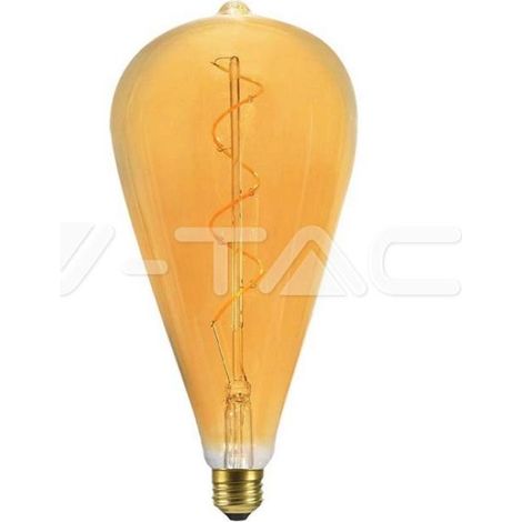 Bombilla LED V-TAC E27 4W ST120 Filamento en espiral Ámbar Blanco cálido (1/4)