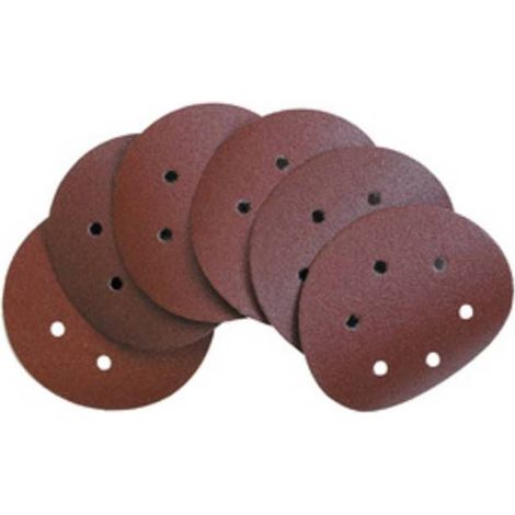 100 x DISCO ABRASIVO VELCRO 6 FORI D 150 MM GRANA 120