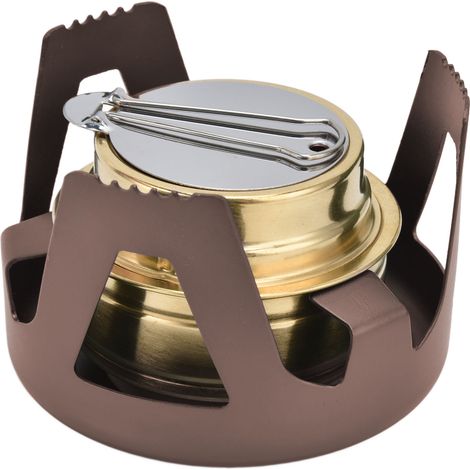 Réchaud de Camping Portable et Anti-Vent avec Support, pour Randonnée et Plein Air (1/5)