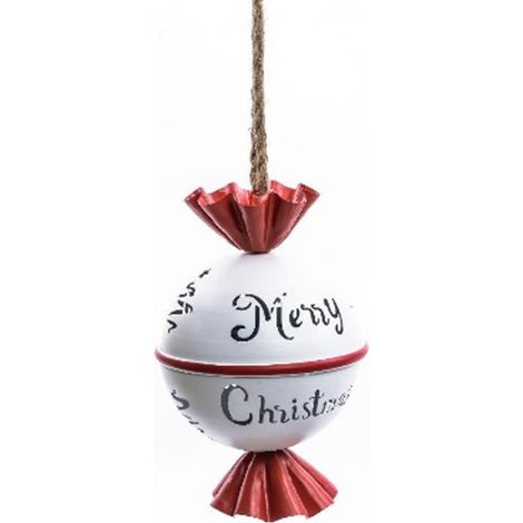 Campanellini natalizi caramella in metallo per decorazioni di natale -Oro / 10 cm