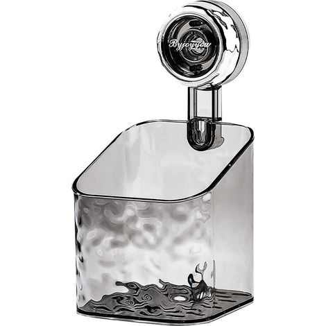 Rack De Rangement À Ventouse - Pour Lavabo Salle De Bain Douche - Surface Lisse Non Poreuse - Capacité Grande Et Petite Taille - 1 Pièce (1/3)