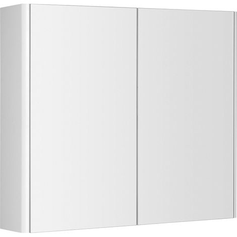 Armoire avec miroir DENEB 80x70x18cm, blanc mat (1/4)