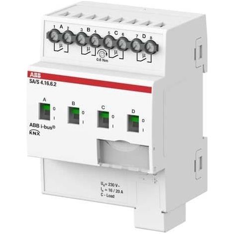 Actuador de conmutación ABB 16A 4 circuitos KNX (1/2)