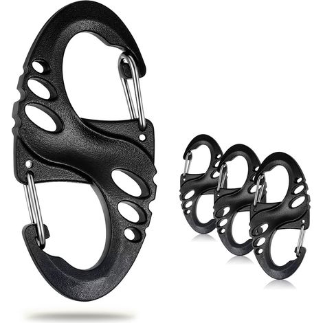 Mousqueton pivotant à 360 ° - Petit mousqueton à verrouillage automatique - Mousqueton pivotant 4KN avec émerillon