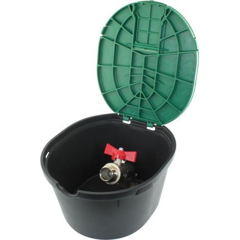Interplast – Regard d'arrosage avec vanne papillon 3/4'' – Ø180mm x H130mm – Passage pour tuyau Ø30mm – Installation facile (1/6)