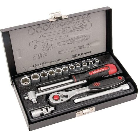 Serie di bussole 1/4" 16 pezzi UNIVERSALE 1804922016IKR