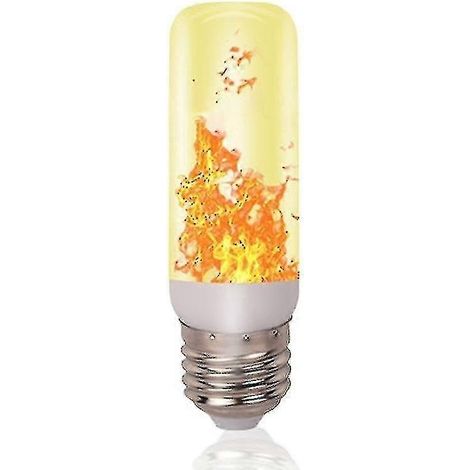 Ampoule LED effet flamme, 4 modes, culot E27, jaune clair. (1/5)