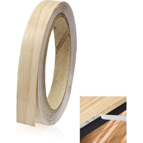 Ruban de placage de chêne autocollant de 10 m pour bandes de bois et restauration de plans de travail Ruban de réparation à grain de bois pour bricolage pour la décoration de meubles (1/5)