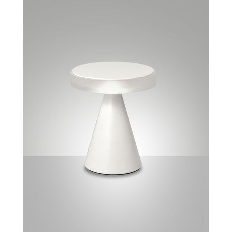 Lampada da Tavolo LED Fabas Luce Neutra 8W 750lm 3000K, Struttura Metallo e Metacrilato con Regolazione a Tocco, Colore Bianco - Fabas Luce