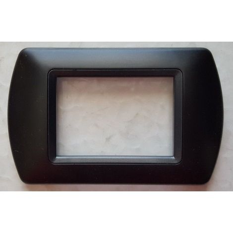 Trade Shop - ABS PLACCHETTE COMPATIBILI FÜR MASTER MODEL PLACCA COPRIPRESE - Schwarzer Opaque