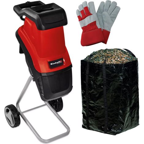 Einhell Garden Shredder 2500W GC-KS 2540 Leaf Branch Mulcher + 50L Bag + Gloves