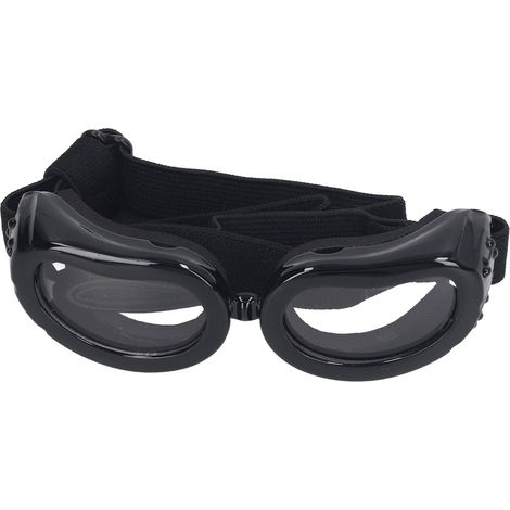 Hundebrille mit UV-Schutz, verstellbaren Schultergurten, winddicht, weicher Rahmen, transparent (1/5)
