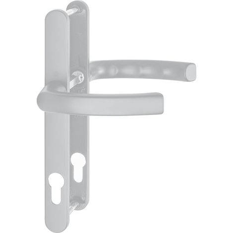 Drückergarnitur LIÈGE - auf Schmalschild 24 mm, 67 - 72, silber eloxiert