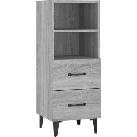 Credenza cassettiera cassettiera mobile contenitore organizer cucina soggiorno salonsonoma 34,5 x 34 x 90 cm derivati del legno grigio 020036313