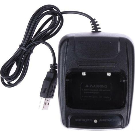 Applicable Chargeur USB pour Talkie Walkie Radio BaoFeng BF-888S BF-777S BF-666S Retevis H777 Noir (1/4)