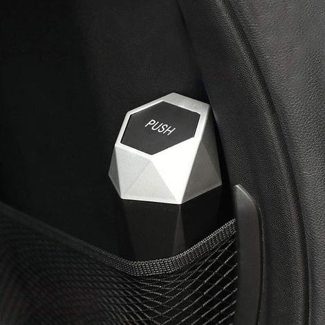 Mini poubelle de voiture, avec couvercle, anti-fuite, en plastique, pour voiture/maison/chambre/bureau (1/2)