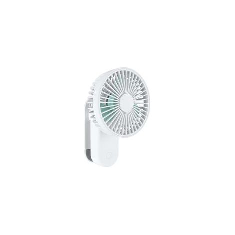 Mini ventilateur à pince 4000 mAh blanc avec support magnétique, USB 3 vitesses – Puissant, silencieux pour maison, bureau, camping, table–