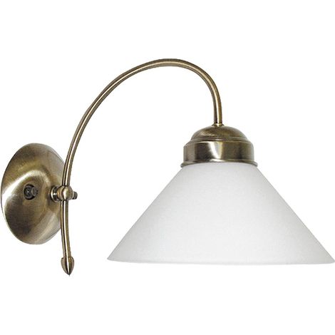 Parete di vetro luce mariana metallo bronzo / bianco Ø21,5cm L: 35 cm B: 21.5 cm H: 23,5 centimetri (1/4)