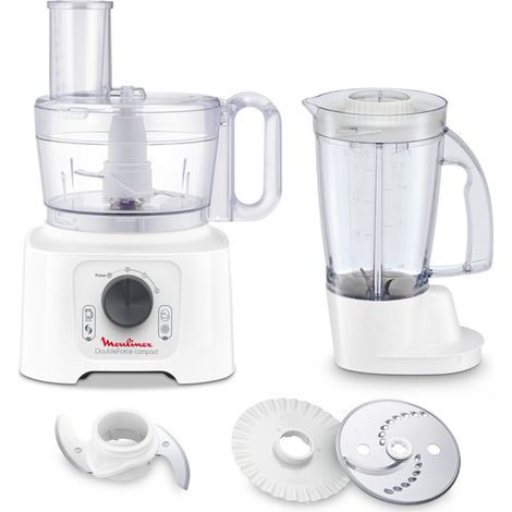 Moulinex FP542111 Double Force Compact blanc 2,2L