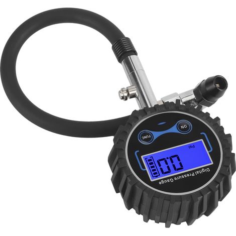 Digitales Reifendruckmessgerät mit LCD-Anzeige bis 200 PSI für Auto und Motorrad – 4 Stück (1/5)