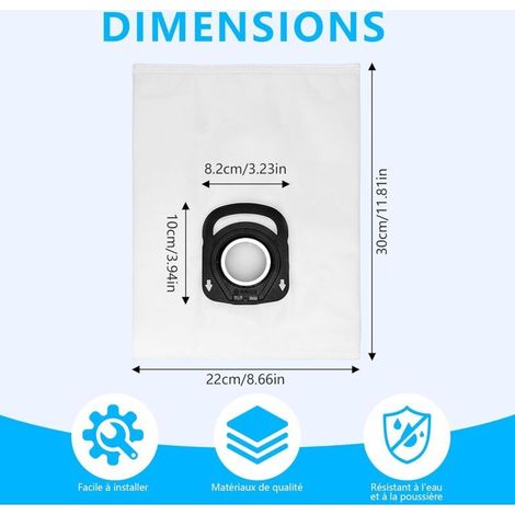 Lot de 10 Sac d'aspirateur,Sacs à Poussière pour Rowenta Compatible avec Compact Power, X-Trem Power, Power XXL,Série Silence Force (Modèles RO31xx/RO64xx/RO63xx/RO68xx) (1/5)