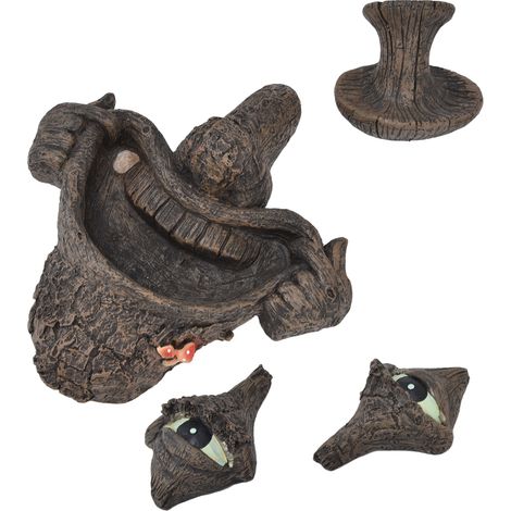 Sculpture de Visage d'Arbre pour Jardin, Décor de Forêt Fêtes et Films Fantastiques (1/5)