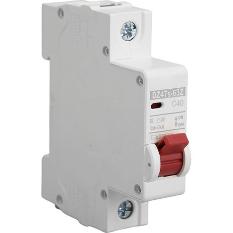 Leitungsschutzschalter 1P DC 250V MCB 40A DIN-Schienenmontage Schutzschalter 6000A Schaltleistung (1/5)